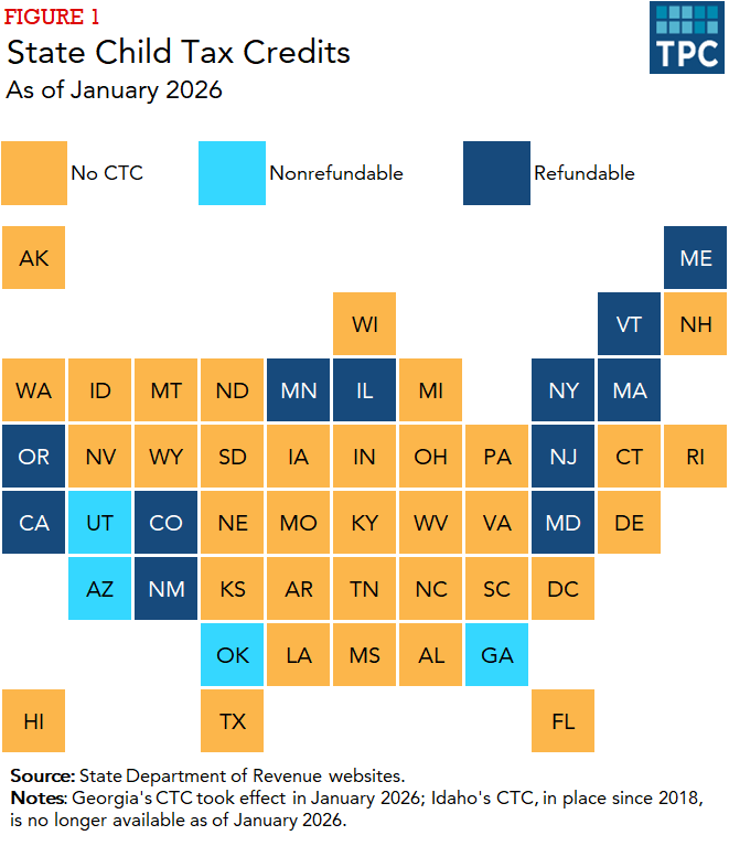Map of State CTCs, as of January 2026
