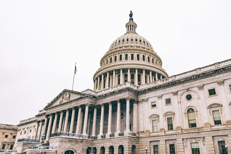 US Capitol on a snowy day