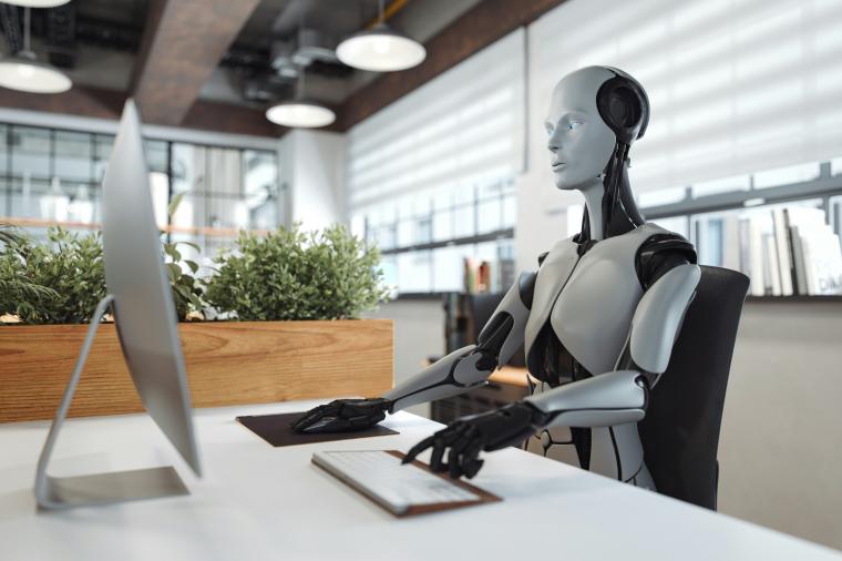 robot at computer